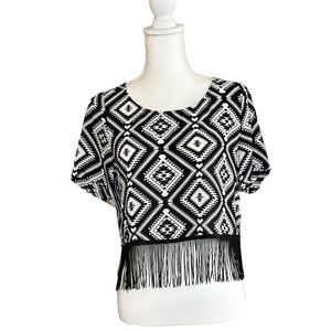 H&M Black and White Top